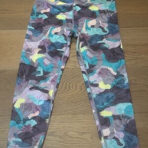 Athleta Girl Cropped Leggings - Blue, Purple, Yellow